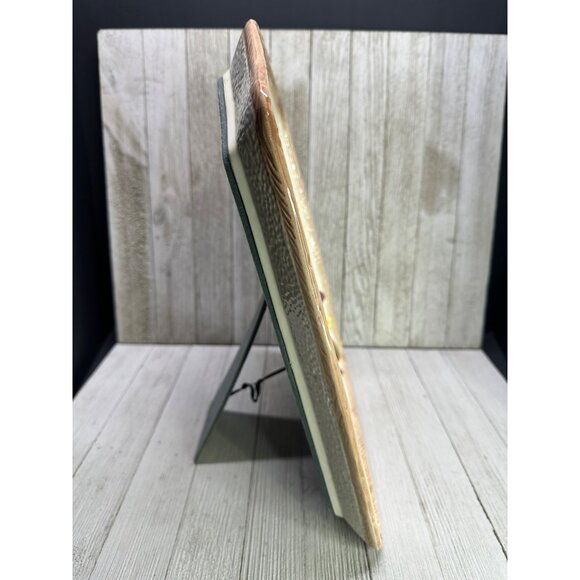 Vintage Terragrafics Picture Frame Ceramic Berry Embossed Design 14''x10'' - Picture 4 of 7